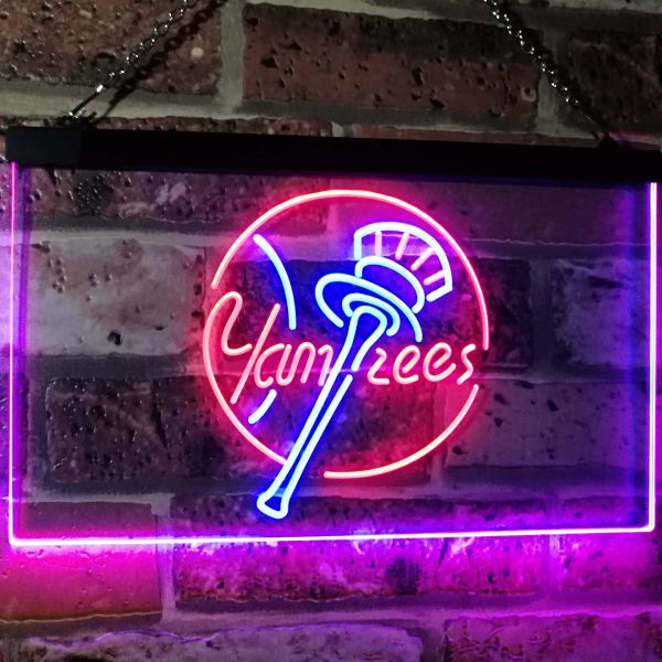 New York Yankees Logo Dual LED Neon Light Sign